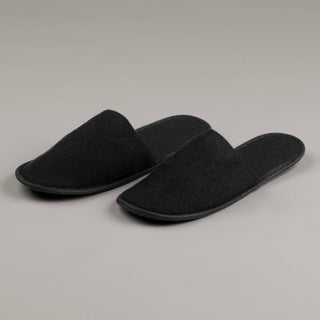 Hotelové pantofle Basic Nap Cloth 30 cm - protiskluzové černé